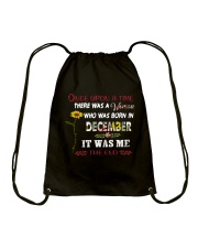 BORN IN DECEMBER Drawstring Bag front