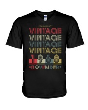 VINTAGE NOVEMBER 1968 V-Neck T-Shirt thumbnail