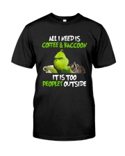 ALL I NEED IS COFFEE AND RACCOON Classic T-Shirt thumbnail