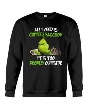 ALL I NEED IS COFFEE AND RACCOON Crewneck Sweatshirt thumbnail