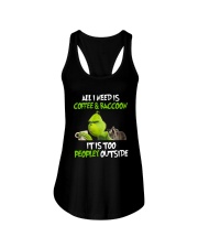 ALL I NEED IS COFFEE AND RACCOON Ladies Flowy Tank thumbnail