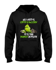 ALL I NEED IS COFFEE AND RACCOON Hooded Sweatshirt thumbnail