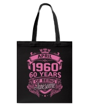 Happy Birthday April 1960 Tote Bag thumbnail