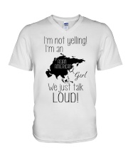 AN ASIAN AMERICAN GIRL NOT YELLING V-Neck T-Shirt thumbnail