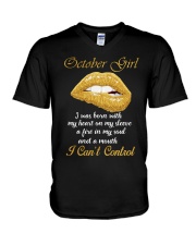 Perfect girl is October girl V-Neck T-Shirt thumbnail
