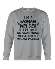DO IT TWICE AND TAKE PICTURES Crewneck Sweatshirt front