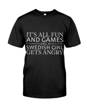 SWEDISH GIRL GETS ANGRY Classic T-Shirt thumbnail