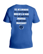 HE'S DRINKING V-Neck T-Shirt thumbnail
