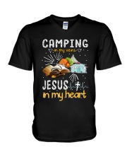 CAMPING IN MY VEINS V-Neck T-Shirt thumbnail