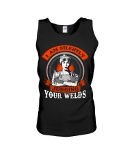 I AM SILENTLY JUDGING YOUR WELDS Unisex Tank thumbnail