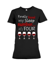 MY SLEEP NUMBER 4 CUPS Premium Fit Ladies Tee thumbnail