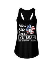 KISS ME VETERAN VETERAN'S SISTER Ladies Flowy Tank thumbnail