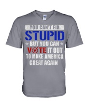 YOU CAN'T FIX STUPID V-Neck T-Shirt thumbnail