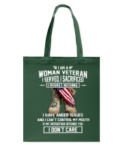 PROUD WOMAN VETERANS Tote Bag thumbnail