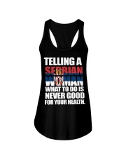 TELLING A SERBIAN WOMAN Ladies Flowy Tank thumbnail