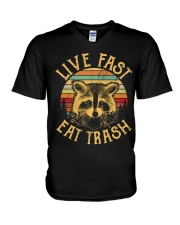 LIVE FAST EAT TRASH V-Neck T-Shirt thumbnail