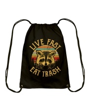 LIVE FAST EAT TRASH Drawstring Bag thumbnail