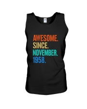 AWESOME SINCE NOVEMBER 1958 Unisex Tank thumbnail