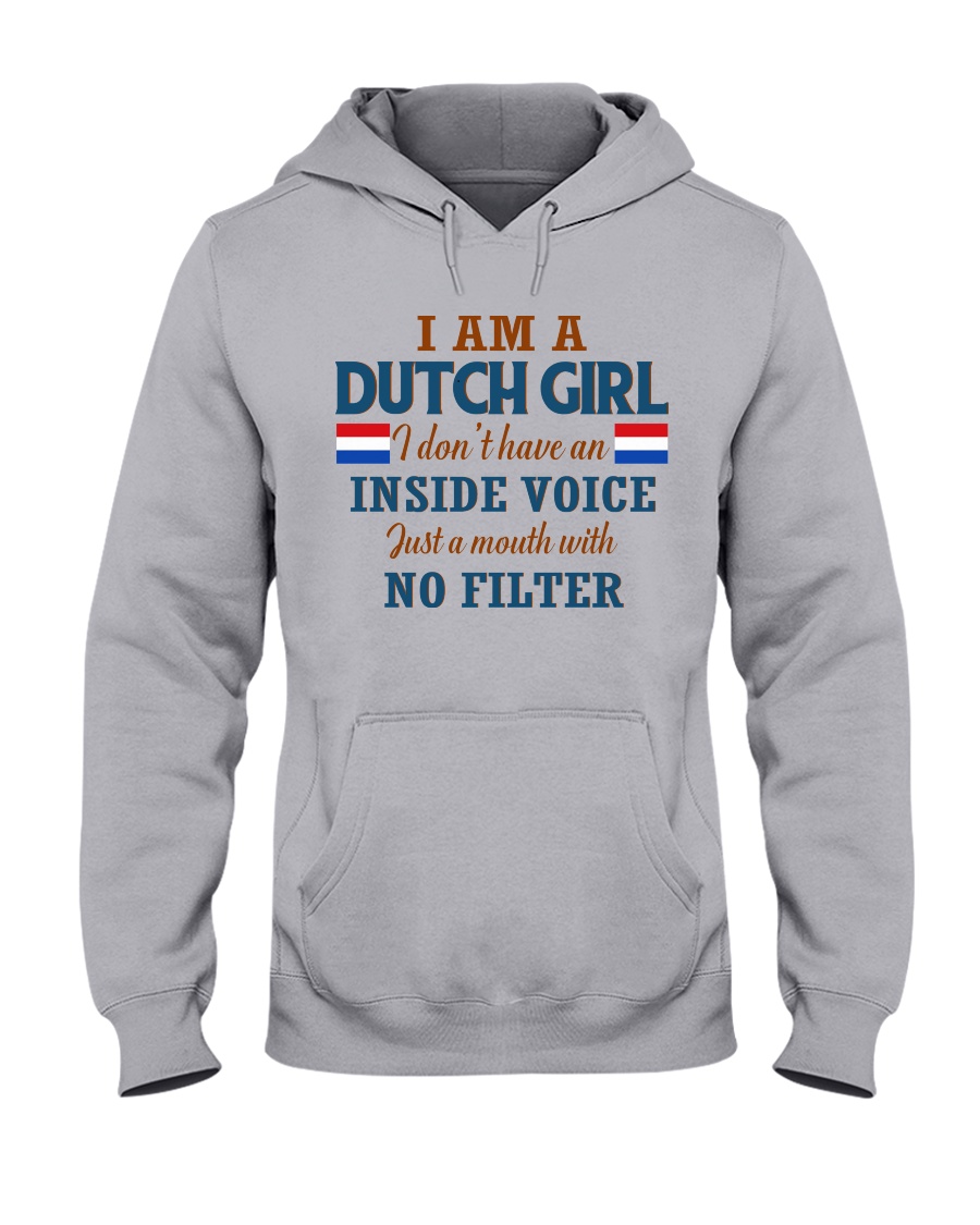 A DUTCH GIRL WITH NO INSIDE VOICE Hooded Sweatshirt
