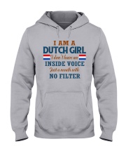 A DUTCH GIRL WITH NO INSIDE VOICE Hooded Sweatshirt front