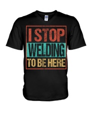 STOP WELDING TO BE HERE V-Neck T-Shirt thumbnail