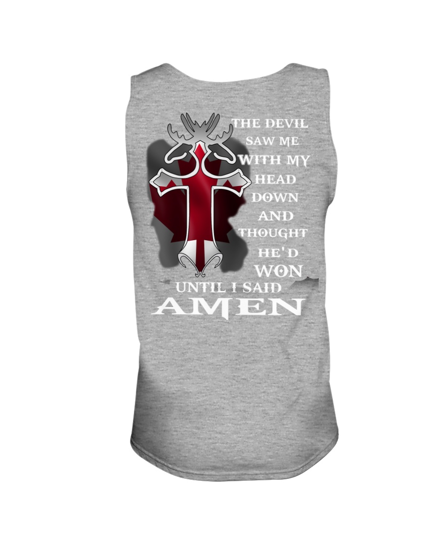 THE DEVIL SAW ME WITH MY HEAD DOWN Unisex Tank