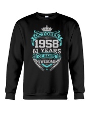 HAPPY BIRTHDAY October 1958 Crewneck Sweatshirt thumbnail