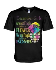 DECEMBER GIRLS ARE LIKE BOMBS V-Neck T-Shirt thumbnail