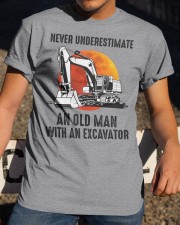 AN OLD MAN WITH AN EXCAVATOR Classic T-Shirt apparel-classic-tshirt-lifestyle-28