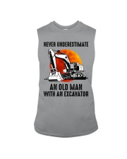 AN OLD MAN WITH AN EXCAVATOR Sleeveless Tee thumbnail