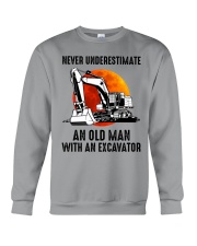 AN OLD MAN WITH AN EXCAVATOR Crewneck Sweatshirt thumbnail