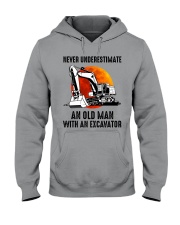 AN OLD MAN WITH AN EXCAVATOR Hooded Sweatshirt thumbnail