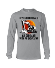 AN OLD MAN WITH AN EXCAVATOR Long Sleeve Tee thumbnail