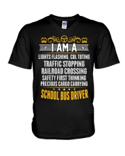 I AM A SCHOOL BUS DRIVER V-Neck T-Shirt thumbnail