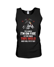 WELDER IS ON FIRE Unisex Tank thumbnail