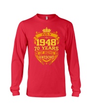HAPPY BIRTHDAY JULY 1948 Long Sleeve Tee front