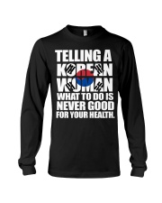 TELLING A KOREAN WOMAN Long Sleeve Tee thumbnail
