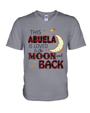 LOVED TO THE MOON AND BACK ABUELA EDITION V-Neck T-Shirt thumbnail