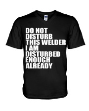 DON'T DISTURB THIS WELDER V-Neck T-Shirt thumbnail