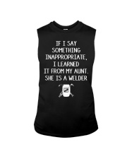 I LEARNED IT FROM WELDER AUNT Sleeveless Tee thumbnail