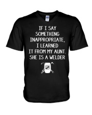 I LEARNED IT FROM WELDER AUNT V-Neck T-Shirt thumbnail