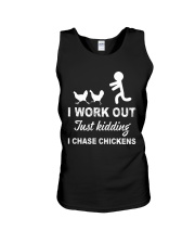 CHASING CHICKENS Unisex Tank front