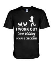 CHASING CHICKENS V-Neck T-Shirt thumbnail