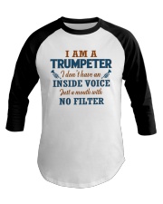 A TRUMPETER WITH NO INSIDE VOICE Baseball Tee thumbnail