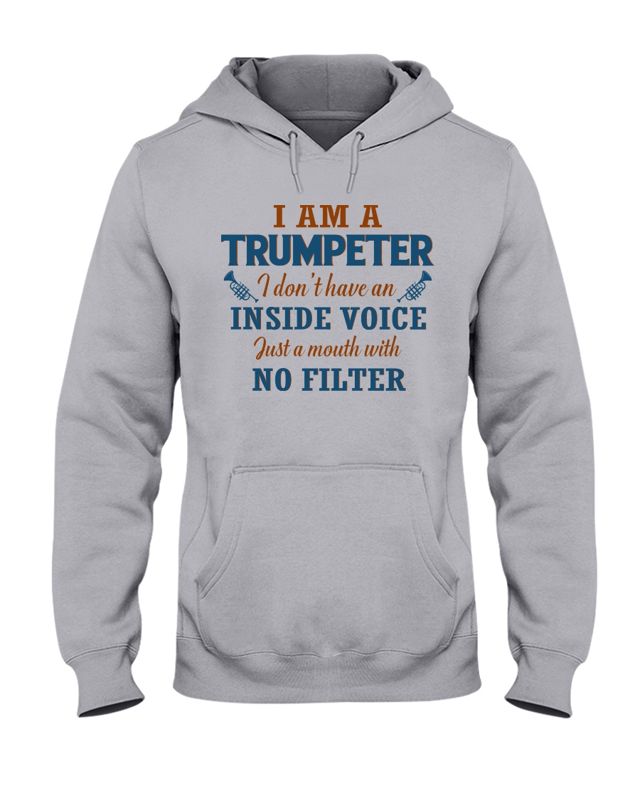 A TRUMPETER WITH NO INSIDE VOICE Hooded Sweatshirt