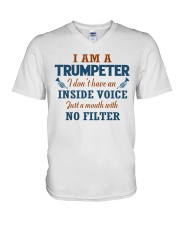 A TRUMPETER WITH NO INSIDE VOICE V-Neck T-Shirt thumbnail