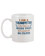 A TRUMPETER WITH NO INSIDE VOICE Mug back