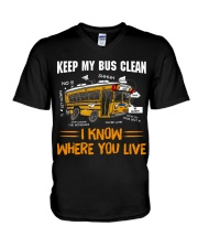 KEEP MY BUS CLEAN V-Neck T-Shirt thumbnail