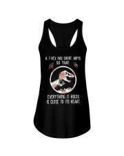 T-REX HAS SHORT ARMS Ladies Flowy Tank thumbnail