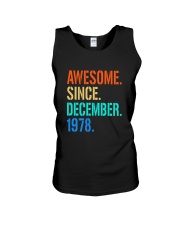 AWESOME SINCE DECEMBER 1978 Unisex Tank thumbnail